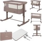 lionelo Baby-Reisebett AURORA, 3-in-1: Beistellbett, Babywiege, freistehendes