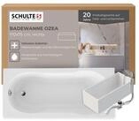Schulte Badewanne Rechteck Ozea 170x75 cm, Sanit&auml;racryl Wei&szlig; Komplett-Set mit