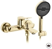 wohnwerk.idee Wannenarmatur Badewanne Armatur Wasserhahn mit Handbrause Gold...
