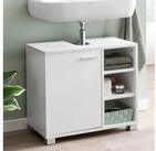 FINEBUY Waschbeckenunterschrank FB51390 FB51390 wei&szlig; Badschrank Waschtisch