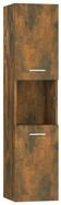 vidaXL Badkommode, Badezimmerschrank R&auml;uchereiche 30x30x130 cm Holzwerkstoff