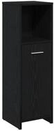vidaXL Badezimmer-Set Badezimmerschrank aus schwarzer Eiche, 30 x 30 x 95 cm,