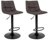 House Nordic Barhocker 2er Set Middelfart Barhocker dunkelgrau. (2 St)