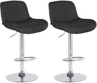 CLP Barhocker Solon (Set, 2 St., 2er), Samt- oder Stoffbezug, Metall in...