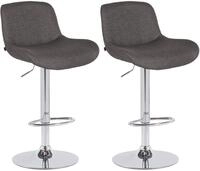CLP Barhocker Solon (Set, 2 St., 2er), Samt- oder Stoffbezug, Metall in Chromoptik