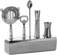 Fink Cocktail-Set NASSAU, Barzubeh&ouml;r, silberfarben, (Set, 6-tlg), mit feiner