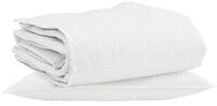 vidaXL Daunenbettdecke + Kopfkissen, Winterbettdecke mit Kissen 2 pcs Wei&szlig;