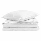 vidaXL Daunenbettdecke + Kopfkissen, 2-in-1 Bettdecke mit Kissen 2 pcs Wei&szlig;