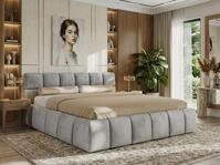 MKS M&Ouml;BEL Polsterbett NIRA Classic (Designerbett mit Bettkasten, skulpturale