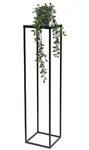 DanDiBo Blumenhocker Metall Schwarz 100 cm Eckig Blumenhocker Beistelltisch...