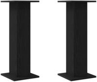 vidaXL Lautsprecherst&auml;nder Pflanzenst&auml;nder 2 pcs Schwarz Eichen-Optik 30 x 30...