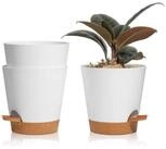LuxusKollektion Blumentopf Blumentopf mit Selbstbew&auml;sserung 14cm 3er-Set Wei&szlig;...