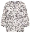 CECIL Druckbluse 3/4-Arm Sommerbluse-Tunika mit Bl&auml;tterprint