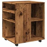 vidaXL Rollcontainer Rollschrank Altholz-Optik 60x53x72 cm Holzwerkstoff, (1 St)