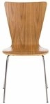 CLP Besucherstuhl Aaron (2er Set), ergonomisch geformter Holzsitz