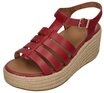 Fitflop PLATFFORMS ESPADR. LEATHER FISHERMAN WEDGE SANDALS Sandalette Burnt Berry