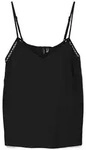 Vero Moda Spaghettitop VMMENNY LACE SINGLET WVN GA Viskose, regular fit schwarz...