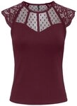 ONLY Spitzenshirt ONLEMILIE S/L DETAIL TOP CS JRS Viskosemischung, regular fit