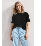 STREET ONE T-Shirt mit Strukturmix schwarz 34 EU