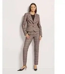 MADELEINE Kurzblazer Glencheckblazer mit Stretchkomfort Gef&uuml;tterte Businessjacke mit