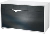 Vladon Schuhschrank Kolmio (Sitzbank, f&uuml;r 8 Paar Schuhe mit Sitzfl&auml;che) Wei&szlig;