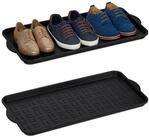 relaxdays Schuhabtropfschale XL Schuhablage 2er Set