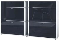 Vladon Schuhschrank Today (Schuhkipper f&uuml;r 24 Paar Schuhe mit 4 Klappen, 2