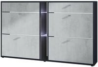 Vladon Schuhschrank Today (Schuhkipper f&uuml;r 24 Paar Schuhe mit 4 Klappen, 2