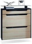 Vladon Schuhschrank Annie (Schuhkipper f&uuml;r 16 Paar Schuhe, mit 2 Klappen,...