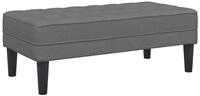 vidaXL Sitzbank Bank mit Kissen Dunkelgrau 113 x 57 x 39 cm Stoff (1-St)