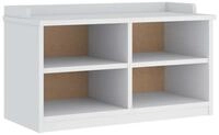 vidaXL Sitzbank Flurbank SANDNES Wei&szlig; 87x40x50 cm Massivholz Kiefer