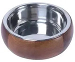 Dehner Futternapf Hundenapf/Katzennapf, Edelstahl/Holz, braun braun 1,45 ml |...