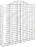 vidaXL Blumentopf Gabionen mit Hochbogen 3 Stk. 200x30x200/220cm Verzinktes...