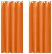 vidaXL Vorhang Verdunkelungs-Vorh&auml;nge mit Ringen 2 pcs Helles Orange (2 St),