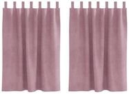 vidaXL Vorhang Verdunkelungsvorh&auml;nge 2 pcs Dunkelrosa 140 x 140 cm Samt (2...