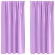 vidaXL Vorhang Verdunkelungs-Vorh&auml;nge mit Ringen 2 pcs Lila 175 x 140 cm (2...