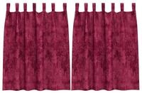 vidaXL Vorhang Samtvorh&auml;nge mit Vorh&auml;ngen 2 pcs Weinrot 140 x 140 cm Samt (2...