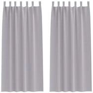 vidaXL Vorhang Verdunkelungs-Vorh&auml;nge mit Ringen 2 pcs Metallic Grau (2 St),