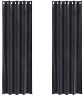 vidaXL Vorhang Verdunkelungsvorh&auml;nge 2 pcs Dunkelgrau 140 x 260 cm Samt (2...