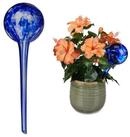 relaxdays Tropfer 12 x Bew&auml;sserungskugel Glas blau