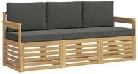 vidaXL Gartensofa Sofagarnituren Massivholz, 3 Teile