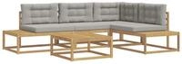 vidaXL Gartenlounge-Set Outdoor-Sofagarnitur 5 Stk. Wei&szlig; Polyester, (5-tlg)