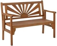 Dehner Gartenbank Sunshine, Klappbank 2-Sitzer, ca. 120 x 91 x 59 cm, aus