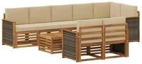 vidaXL Gartenlounge-Set Sofagarnituren Massivholz, (8-tlg)