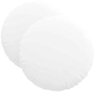 vidaXL Sitzauflage Sitzkissen 2 pcs Wei&szlig; &Oslash;40 x 13 cm Stoff, (2 St)