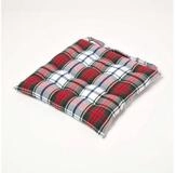Homescapes Stuhlkissen Sitzkissen Macduff mit Schottenmuster, 100% Baumwolle,...