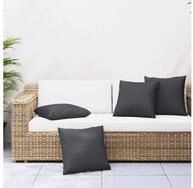 vidaXL Sofakissen, Sofakissen 4 Stk. Schwarz 60x60 cm Stoff