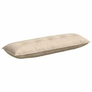 vidaXL R&uuml;ckenkissen R&uuml;ckenkissen Creme 140 x 19 x 50 cm Stoff, 1-tlg.