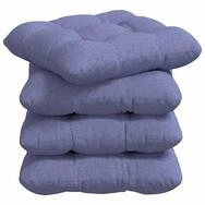vidaXL Sitzauflage Sitzkissen 4 pcs Jeans blau 40 x 40 x 12 cm Stoff, (4 St)