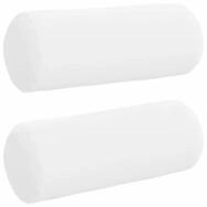 vidaXL Sitzauflage Bolsterkissen 2 St&uuml;ck Wei&szlig; &Oslash; 15 x 40 cm Stoff, (2 St)